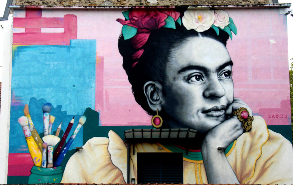 Le street art et les peintres: Frida Kahlo